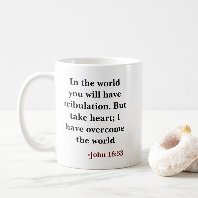 Taza De Café Versículo bíblico cristiano personalizado  (Con donut)