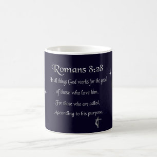 Taza De Café versículo bíblico cristiano Romanos 8:28