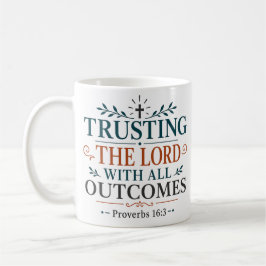 Taza De Café Versículo Bíblico de Confiar en el Señor con Todos