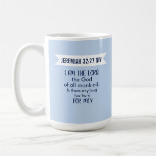 Taza De Café Versículo Bíblico de Dios Todopoderoso Pastel Azul