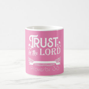 Taza De Café Versículo de la Biblia Confía en el Señor