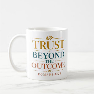 Taza De Café Versículo de la Biblia Cristiana Confiar Más Allá 