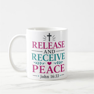 Taza De Café Versículo de la Biblia Cristiana Libera y Recibe P