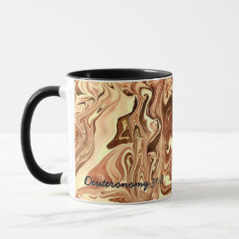 Taza de café. Versículo de la Biblia Deuteronomio 