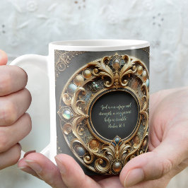 Taza De Café Versículo de la Biblia personalizable con metal y