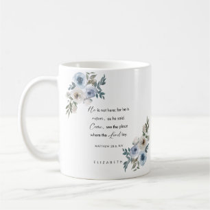 Taza De Café Versículo personalizado de la Biblia de Pascua Mat