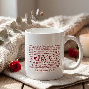 Taza De Café Verso Bíblico Cristiano Día de San Valentín Inspir