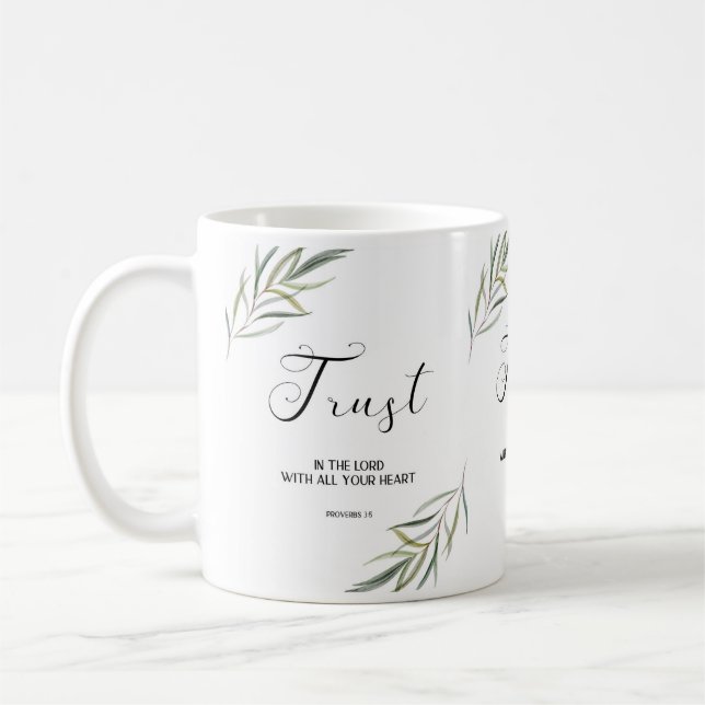 Taza De Café Verso bíblico Los proverbios dejan las escrituras  (Izquierda)