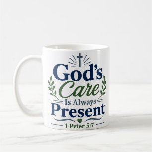 Taza De Café Verso Confortante: El Cuidado de Dios Siempre Está