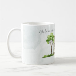 Taza De Café Verso de la Biblia en cuanto a mí y mi acuarela de