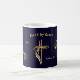 Taza De Café Verso de la Biblia salvado por Grace