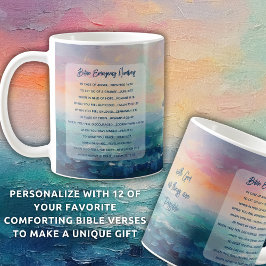Taza De Café Versos de emergencia bíblica cristiana personaliza