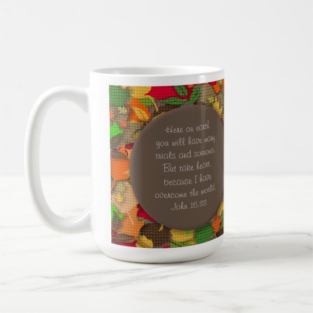 Taza De Café Versos ensayos bíblicos y acción de Gracias-Mug (Izquierda)