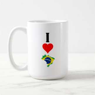 Taza De Café Vertical I Love Brazil / I Heart Brazil