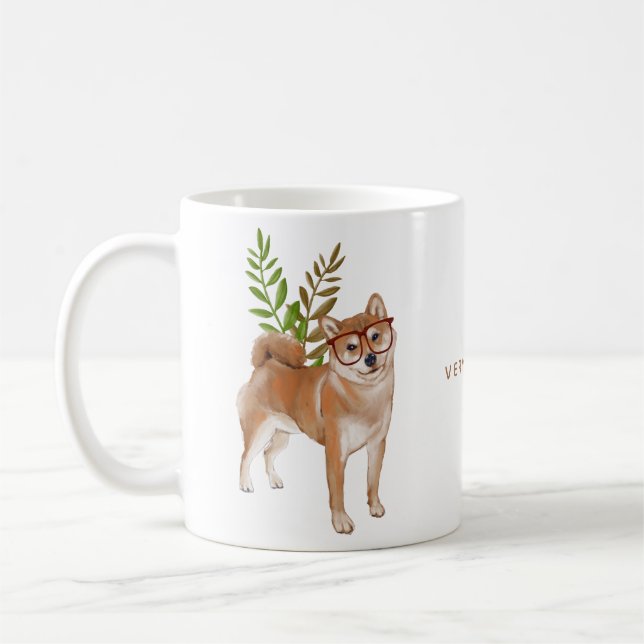 Taza De Café Very Genius Cute Dogecoin Meme Mug (Izquierda)
