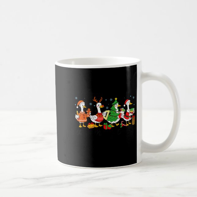 Taza De Café Very Merry Teacher Christmas Funny Goose Silly Hol (Derecha)