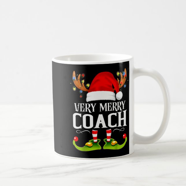 Taza De Café Very Merry X-mas Coach Matching Christmas  (Derecha)