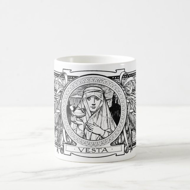 Taza de café Vesta de Adolphe Giraldon (Centro)