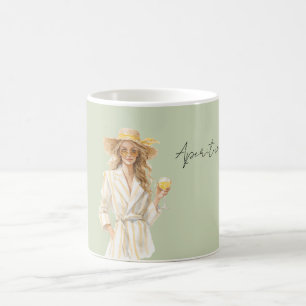 Taza De Café Vestido Amarillo Rubio Aperitivo