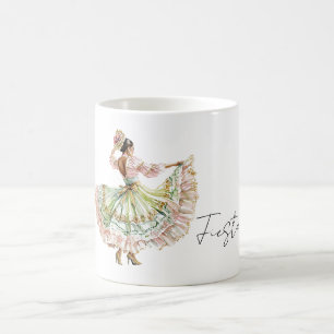 Taza De Café Vestido de baile de fiesta mexicana