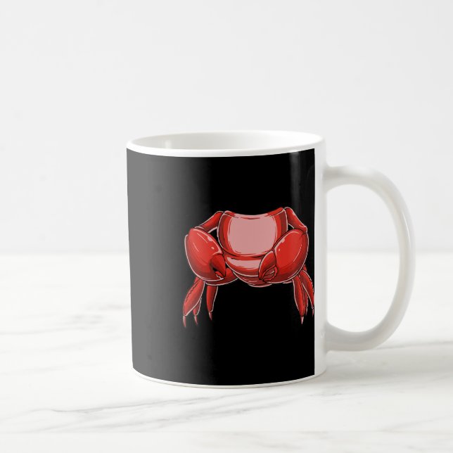 Taza De Café Vestido de cangrejo sin cabeza Divertido pescador  (Derecha)