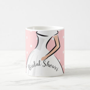 Taza De Café Vestido de novia blanco para despedida de soltera 