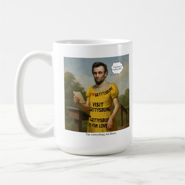 Taza De Café Vestido publicitario de Gettysburg (Izquierda)