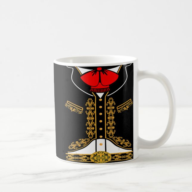 Taza De Café Vestimenta mexicana de Mariachi Charro por Cinco D (Derecha)