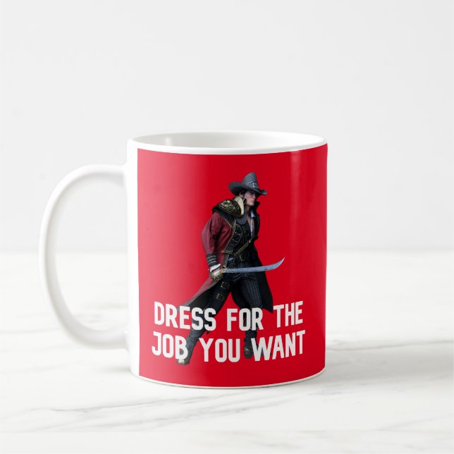 Taza De Café Vestir para el trabajo que quieres (Izquierda)