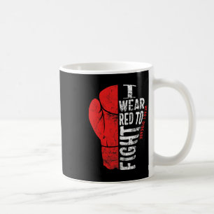 Taza De Café Vestir Rojo Para Combatir La Conciencia Sobre Las