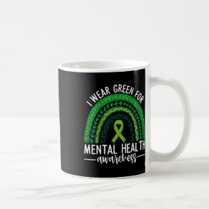 Taza De Café Vestir Verde Para La Concienciación Sobre La Salud
