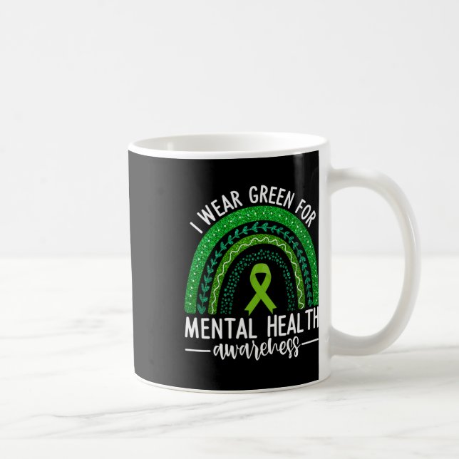 Taza De Café Vestir Verde Para La Concienciación Sobre La Salud (Derecha)