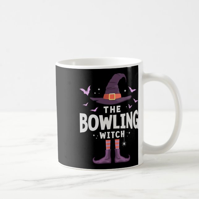 Taza De Café Vestuario de Bowling Halloween Witch Mating (Derecha)