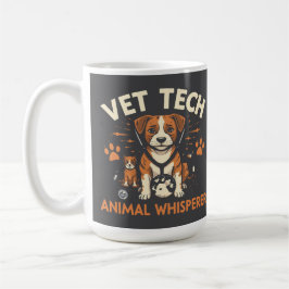 Taza De Café Vet Tech Animal Whisperer Cute Cuppy Stethoscope