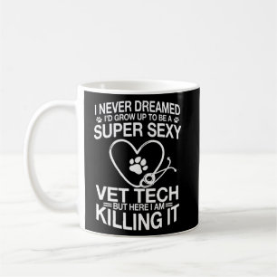 Taza De Café Vet Tech Dice Enfermera Veterinaria