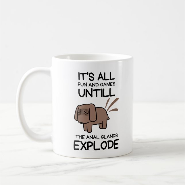 Taza De Café Vet Tech Veterinaria Anal Glands Explode Vet Tech (Izquierda)