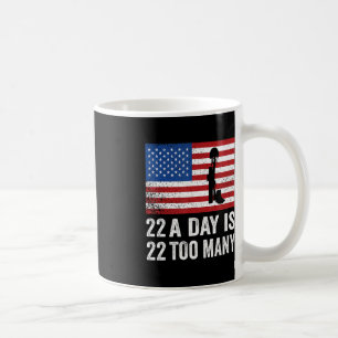 Taza De Café Veterano 22 días Conciencia sobre el suicidio PTSD