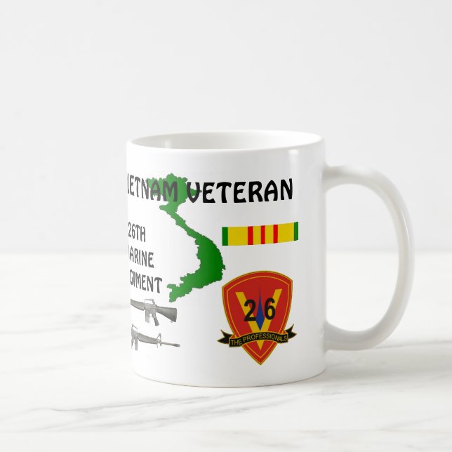 Taza De Café Veterano de café del 26° Regimiento Vietnam (Derecha)