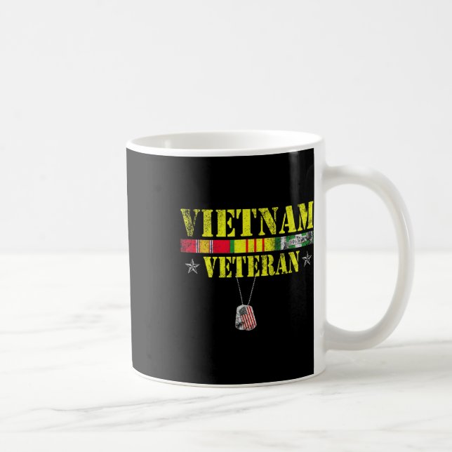 Taza De Café Veterano de guerra de Vietnam: Patriótico conmemor (Derecha)