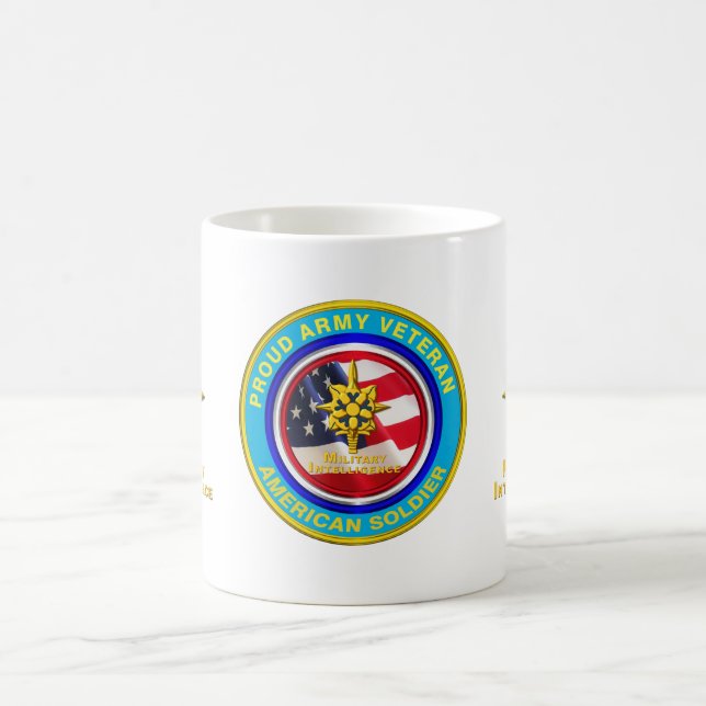 Taza De Café Veterano de Inteligencia Militar Keepsake (Centro)