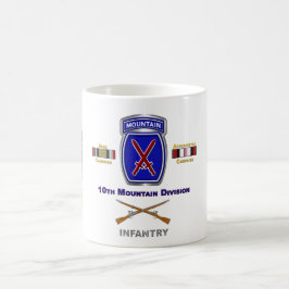 Taza De Café Veterano de la División de Montaña 10 Irak y Afgan