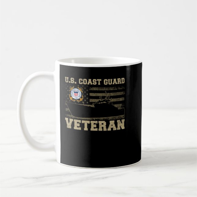 Taza De Café Veterano de la Guardia Costera de EE.UU. Vet USCG  (Izquierda)