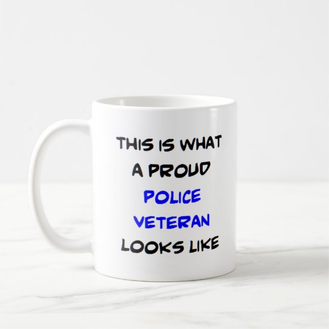 Taza De Café veterano de la policía, orgulloso (Izquierda)