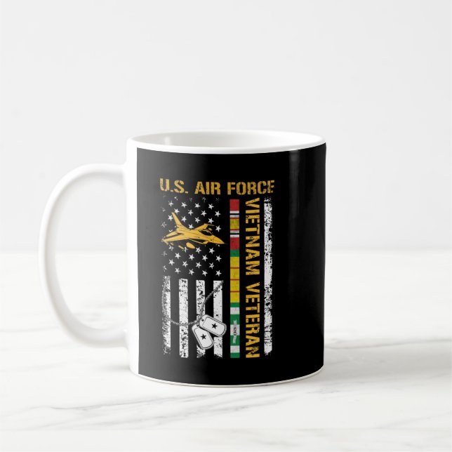 Taza De Café Veterano de Vietnam de la Fuerza Aérea de Estados  (Izquierda)
