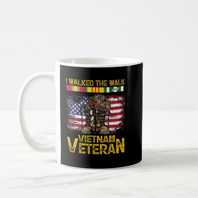 Taza De Café Veterano de Vietnam en la marina orgullosa (Izquierda)
