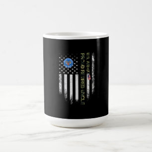 Taza De Café Veterano del ejército de la bandera estadounidense