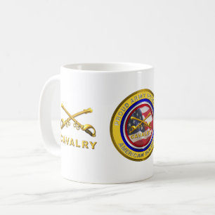 Taza De Café Veterano del ejército orgulloso soldado de caballe
