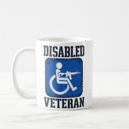 Taza De Café Veterano discapacitado divertido