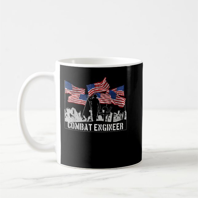 Taza De Café Veterano ingeniero de combate (Izquierda)