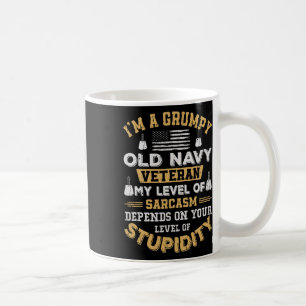 Taza De Café Veterano Militar Divertido Patriótico Viejo Gruñón